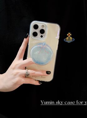 适用小米15手机壳turbo4红米note14/13/12蓝苹果磁吸支架civi3/2/4pro网红超火11T/10/9/8高级max可爱极简mix