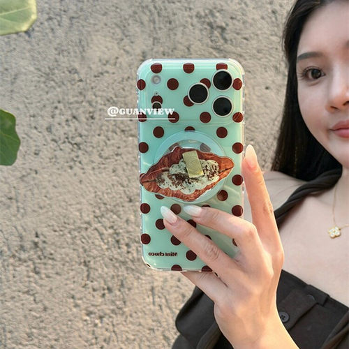 适用魅族22/21手机壳meizu20薄荷绿棕波点18x磁吸支架17pro小众高级16th网红超火note卡通可爱classic时尚壳