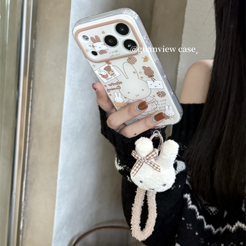 适用红米k80k70k60k50k40s手机壳note15/14/13/12/11T毛绒米菲兔k30k20毛茸手绳10/9/8/7新turbo4卡通3潮外壳