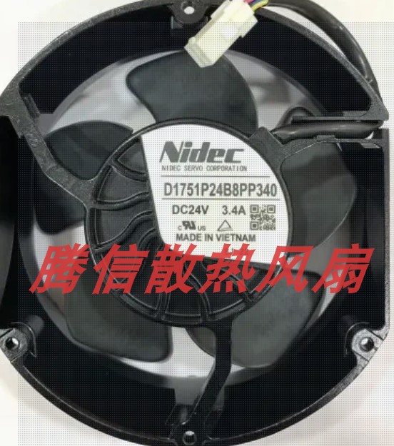 日本SERVO D1751P24B9DS321 24V 4.6A 大风量 变频器风扇17厘米