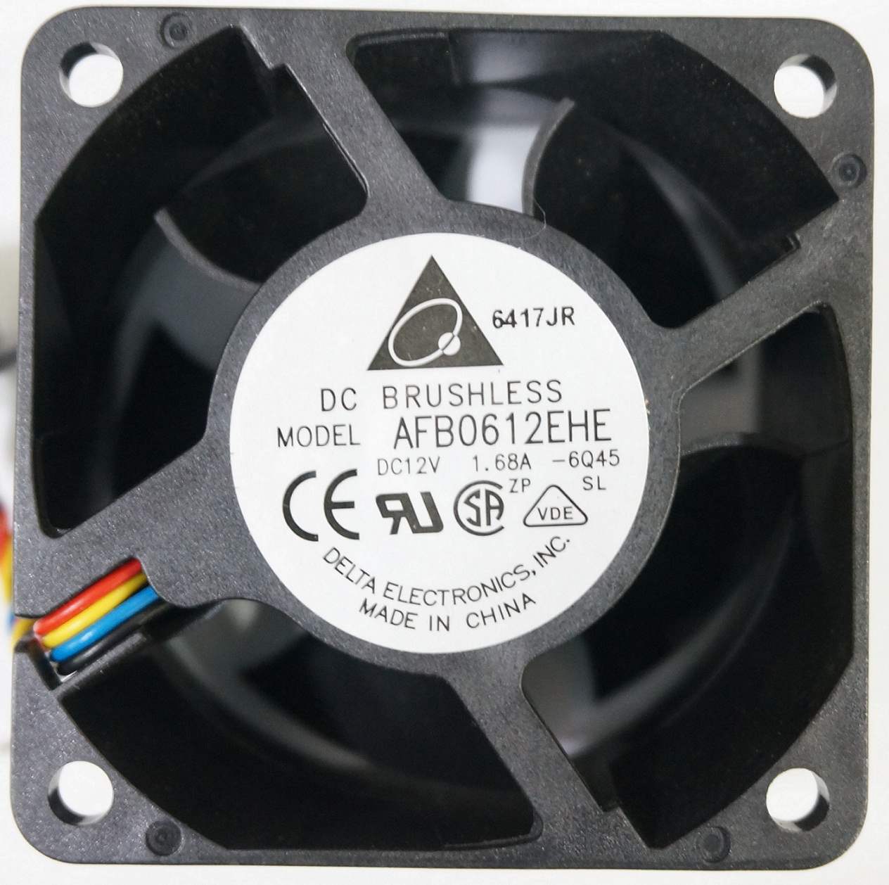 原装台达 暴力风扇 AFB0612EHE 6038 12V 1.68A 四线支持pwm温控