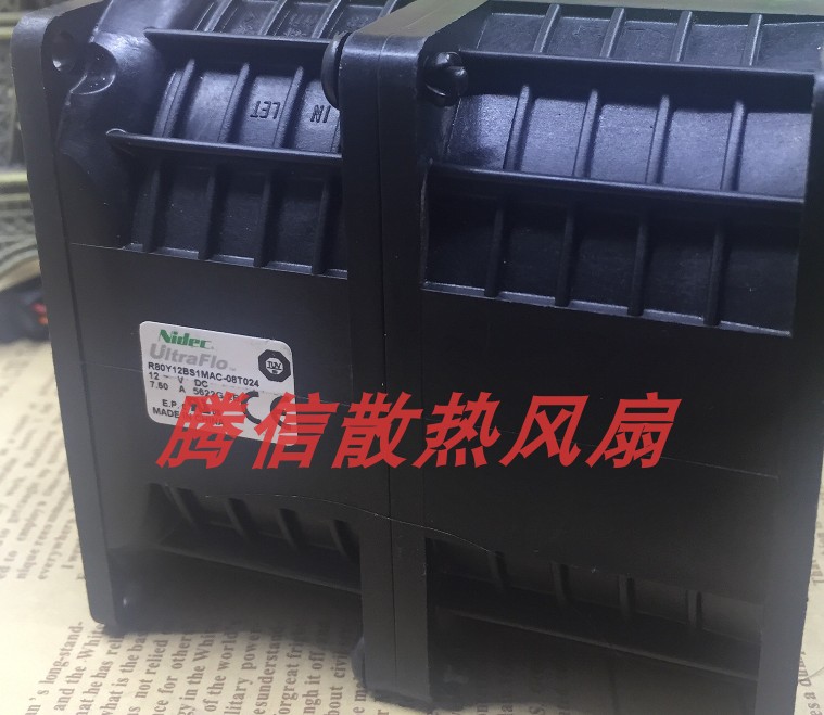 原装nidec R80Y12BS1MAC-08T024 12V 7.50A 8056增压散热风扇