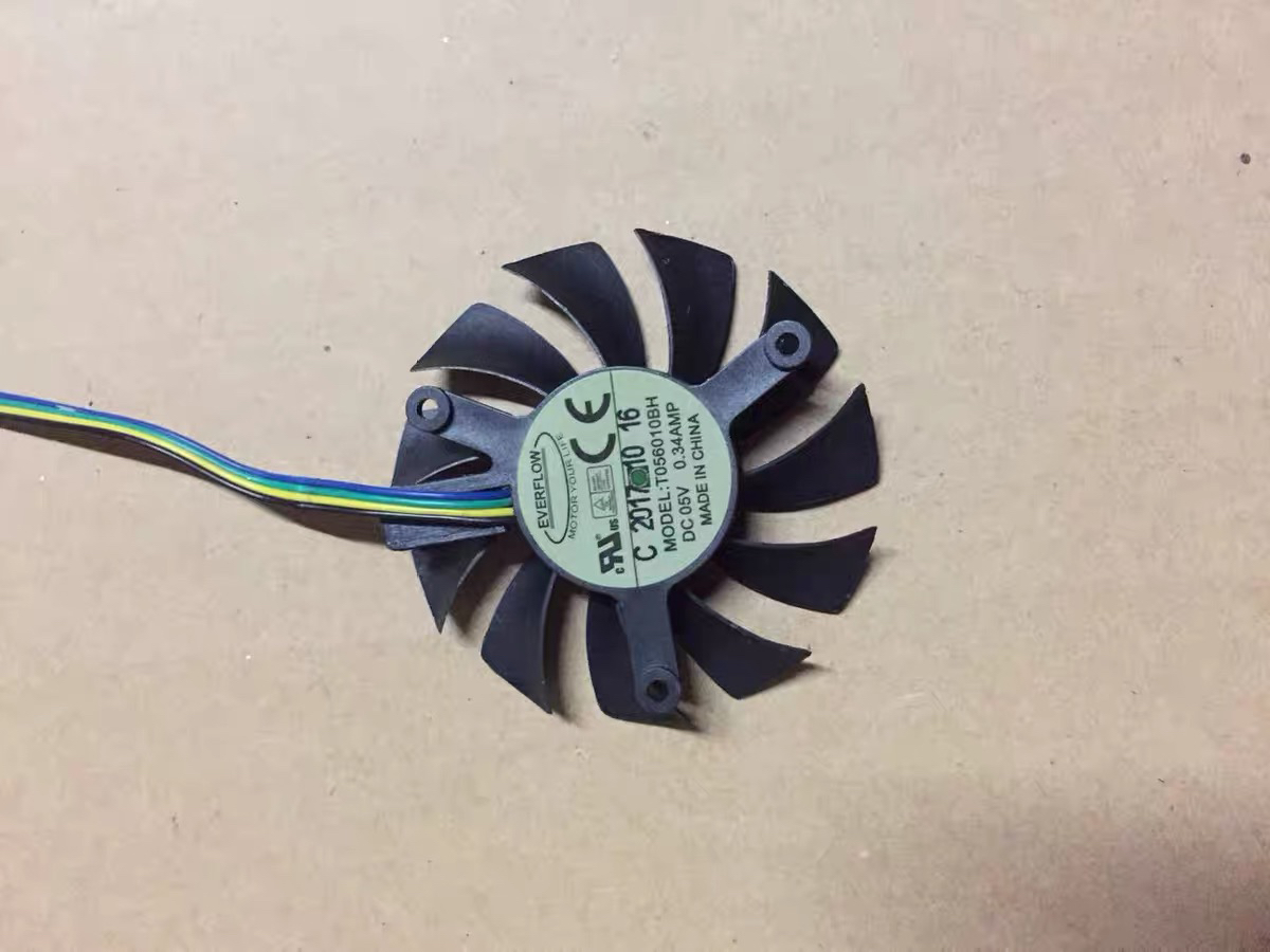 EVERFLOW T056010BH 5V 0.34A 叶宽5.5CM 孔距等边3.8CM 散热风扇