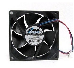 XFAN RDD8025B4-R44AG01 48V 0.10A 3线 8CM 散热风扇 80*80*25MM
