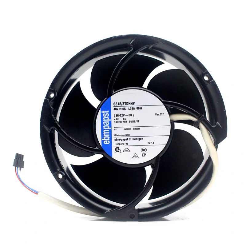 6318/2TDHHP 2TDH4P 48V 66W/127W 四线pwm散热风扇