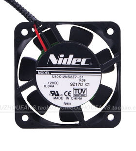 日本 Nidec U40X12NSZ7-51 4厘米 超静音风扇 4010 NBR微型轴承
