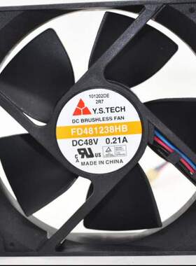 FD481238HB 台湾元山 48V 0.21A 12CM/厘米 12038 3线 服务器风扇