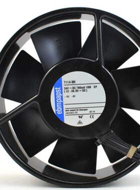 原装德国ebmpapst 7114NH φ150*38 24V 19W全金属轴流散热风扇