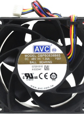 原装AVC DBPB0838B8S 48V 1.35A 8038 8CM 大风量4线散热风扇