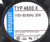TYP 4600X 原装德国PAPST 115V 20W 120*120*38 全金属耐高温风扇