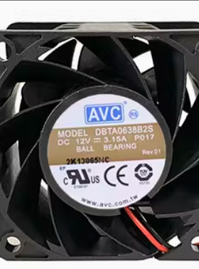 奇宏AVC  DBTA0638B2S 12V 3.15A 6CM 6038大风量4线散热风扇
