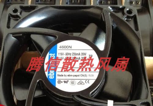 原装ebmpapst 4606N/X/4600N12038 115V 20W 耐高温轴流散热风扇