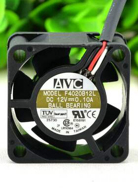 AVC 12V 0.10A 4020 F4020B12L 交换机 1U机箱 4厘米滚珠静音风扇