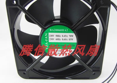 全铜线轴流风机20060A2BL 200X200X60mm AC220V 20CM电柜散热风扇