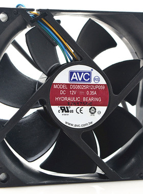 原装AVC 8025 12V 0.35A DS08025R12UP059 8CM PWM调速散热风扇