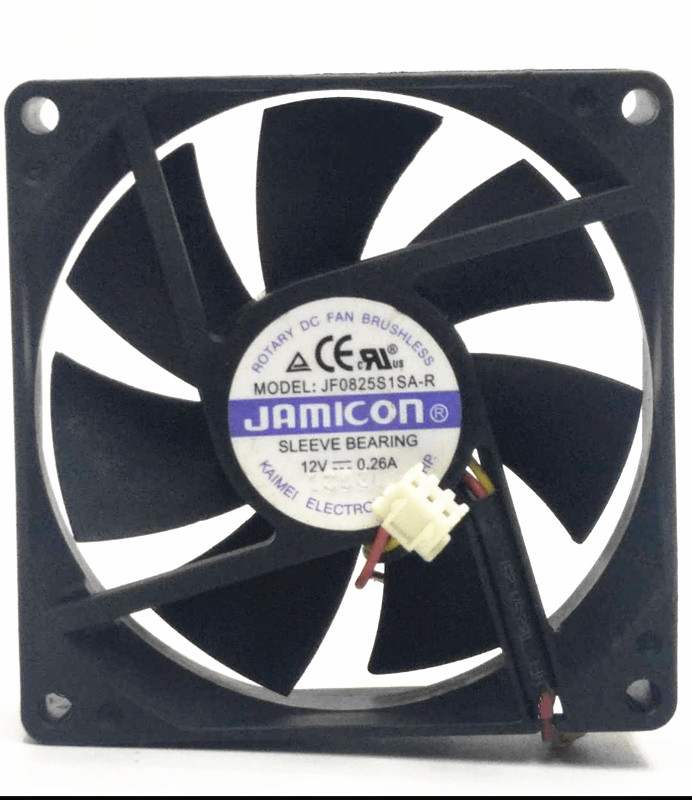 JF0825S1SA-R JF0825S1SAPR原装UPS静音风扇3线JAMICON 12V 0.26A - 实物图