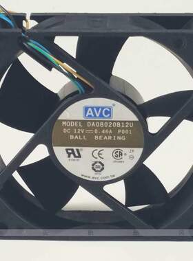 8CM 8020 DA08020B12U 12V 0.46A CPU机箱散热风扇80*80*20mm