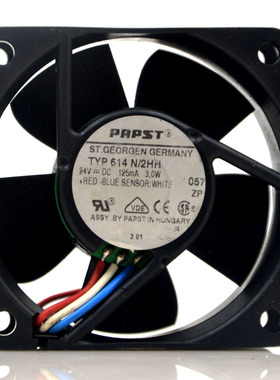 原装 EBM PAPST 6CM 6025 24V 3.0W TYP 614 N/2HH 变频器风扇