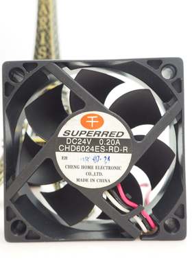 全新原装千红SUPERRED CHD6024ES-RD-R 6020 6CM 24V机箱散热风扇