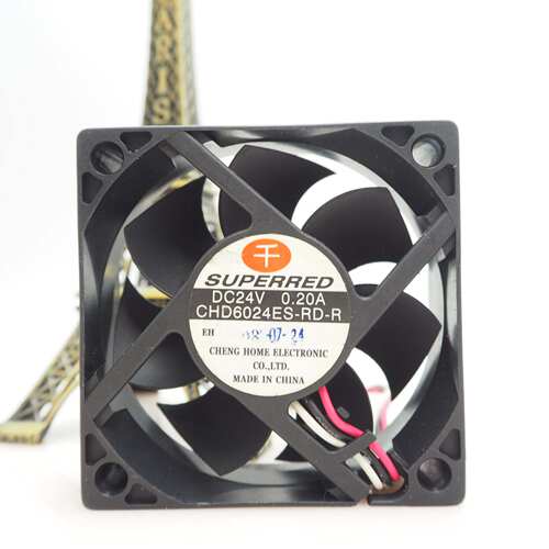 全新原装千红SUPERRED CHD6024ES-RD-R 6020 6CM 24V机箱散热风扇