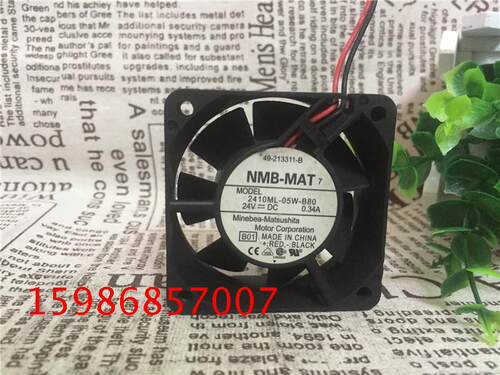 原装NMB 2410ML-05W-B80 6025 24V 0.34A 两线 变频器散热风扇