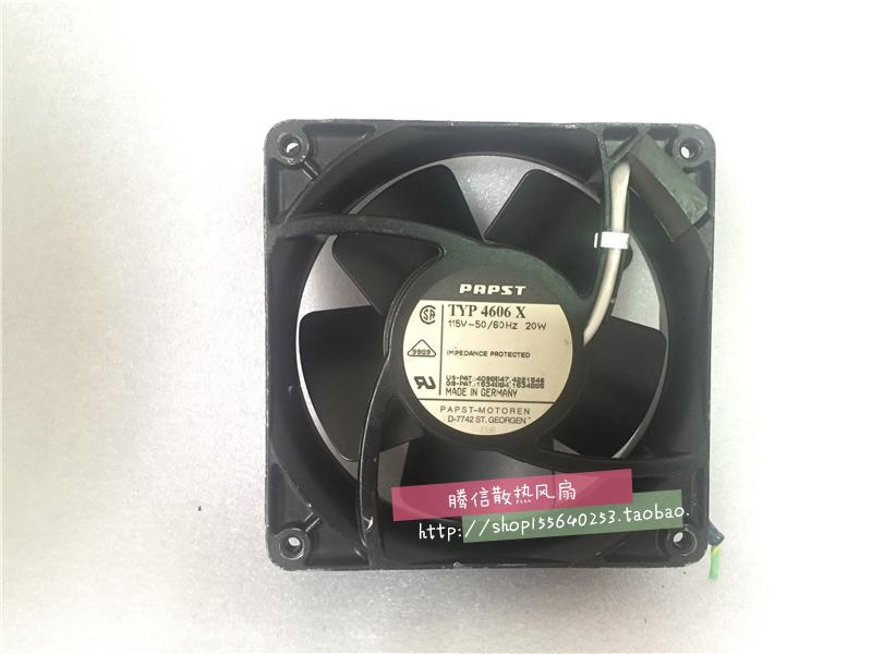 德国PAPST TYP 4606X 115V 20W 12CM 全金属耐高温散热风扇 12038