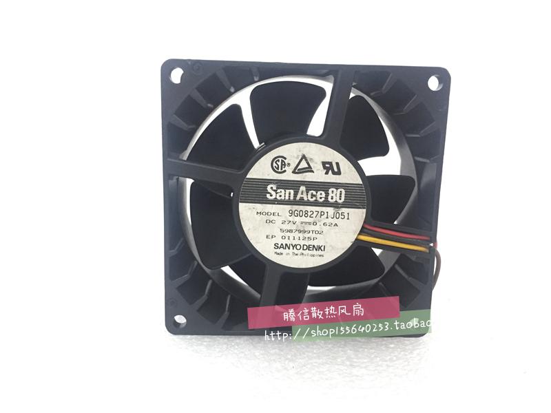 Ô×°ÈýÑóSANYO 9G0827P1J051 8038 27V 0.62A ÈýÏß8cm±äƵÆ÷·çÉÈ