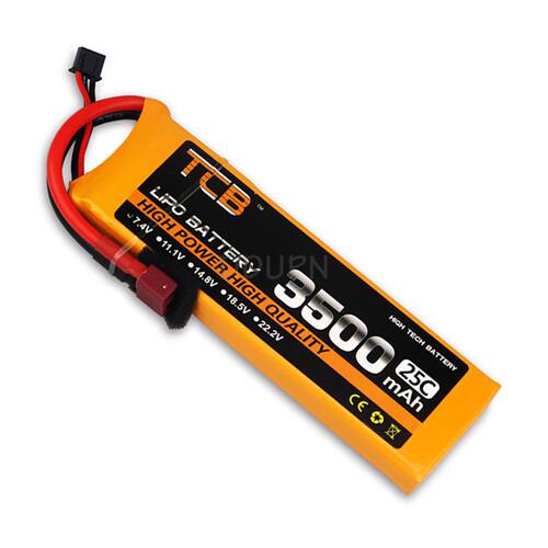 2S7.4V3500mAh25C锂电池T插头