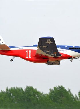 P-51D 35-60cc汽油机2200mm轻木蒙皮遥控模型油动飞机 成人航模