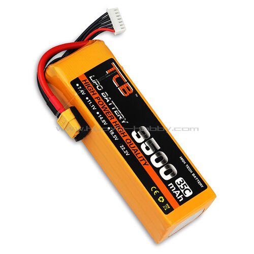 22.2V 6S 3500mAh 35C 锂电池 XT60插头 遥控模型飞机直升机 动力