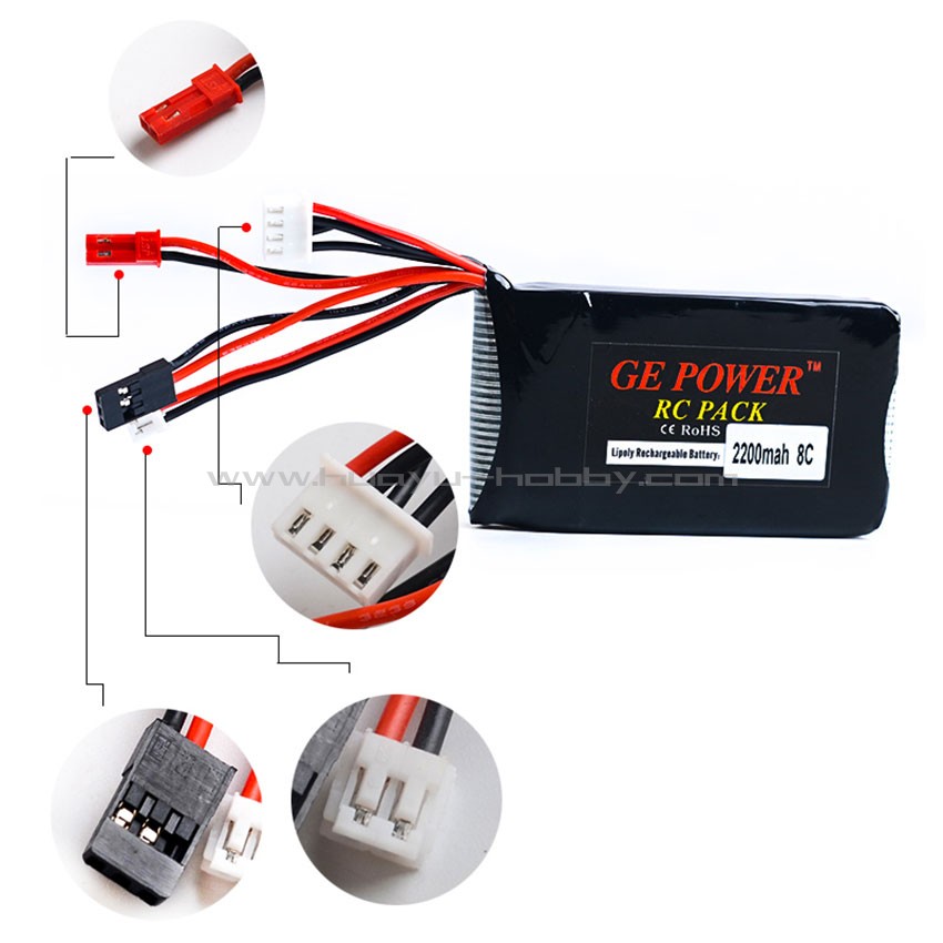 GEPOWER遥控器锂电池插头航模