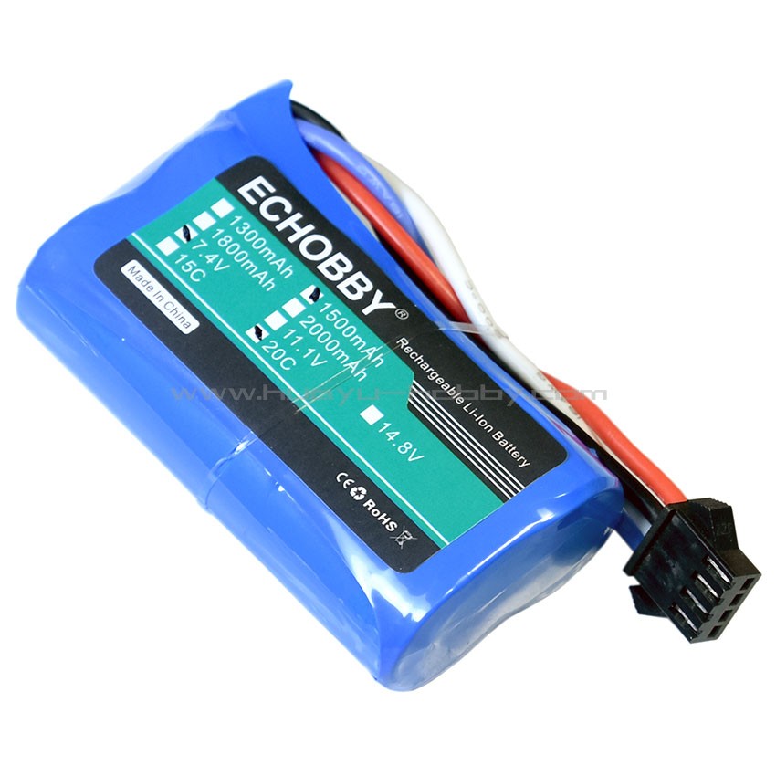 2x3.7V 1500mAh 锂电池SM4P头20C遥控模型车越野大脚 快船动力