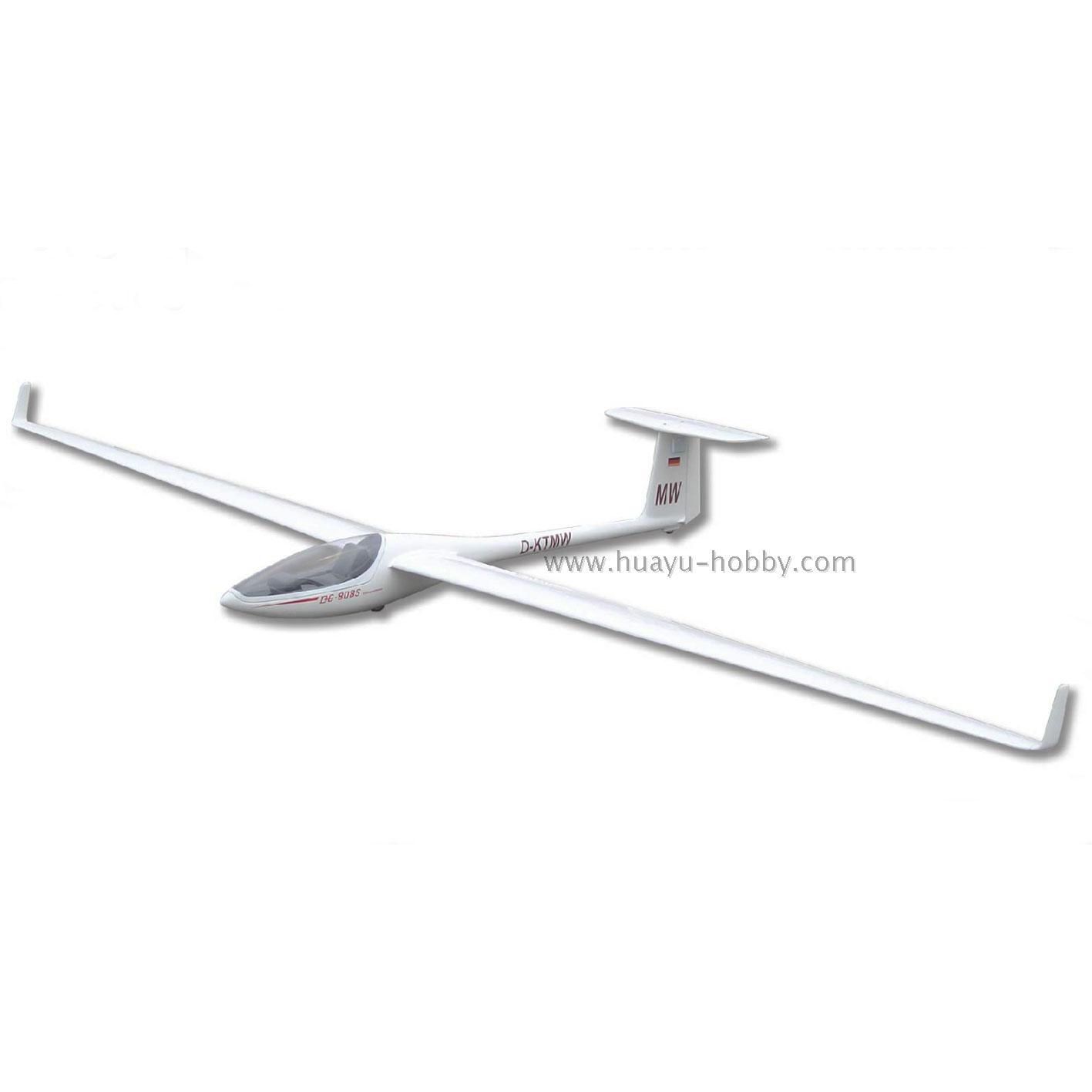DG808S无动力滑翔机4000mm空机 玻璃钢机身 轻木蒙皮主翼遥控飞机