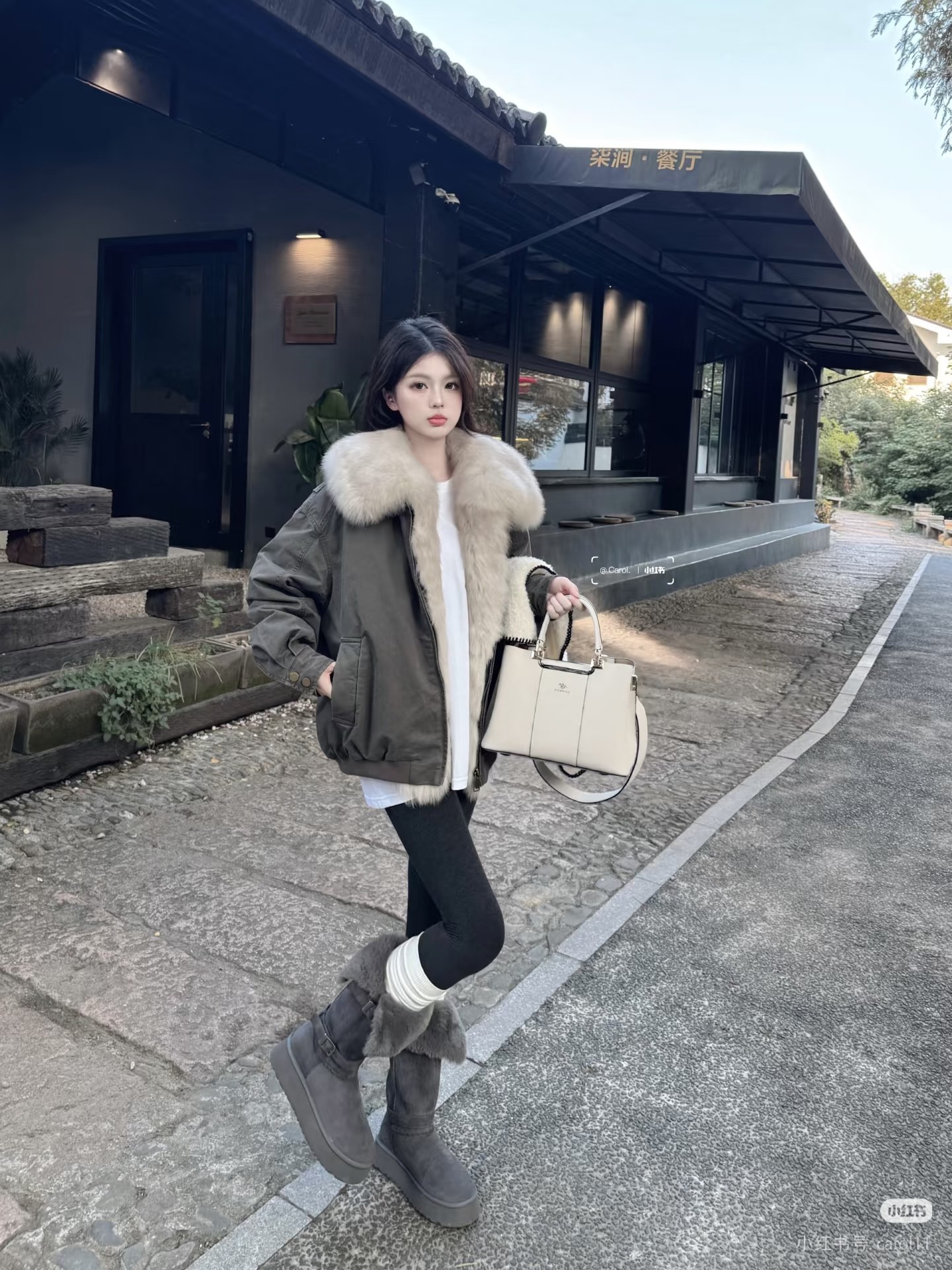 2025新款冬季加厚毛领连帽棉服外套女冬季新款美式保暖棉衣夹克