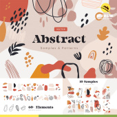 时尚 饰背景海报矢量PNG免抠设计素材 抽象撞色几何形状印花图案装