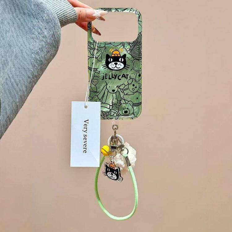 绿底动物吉利猫手绳保护套