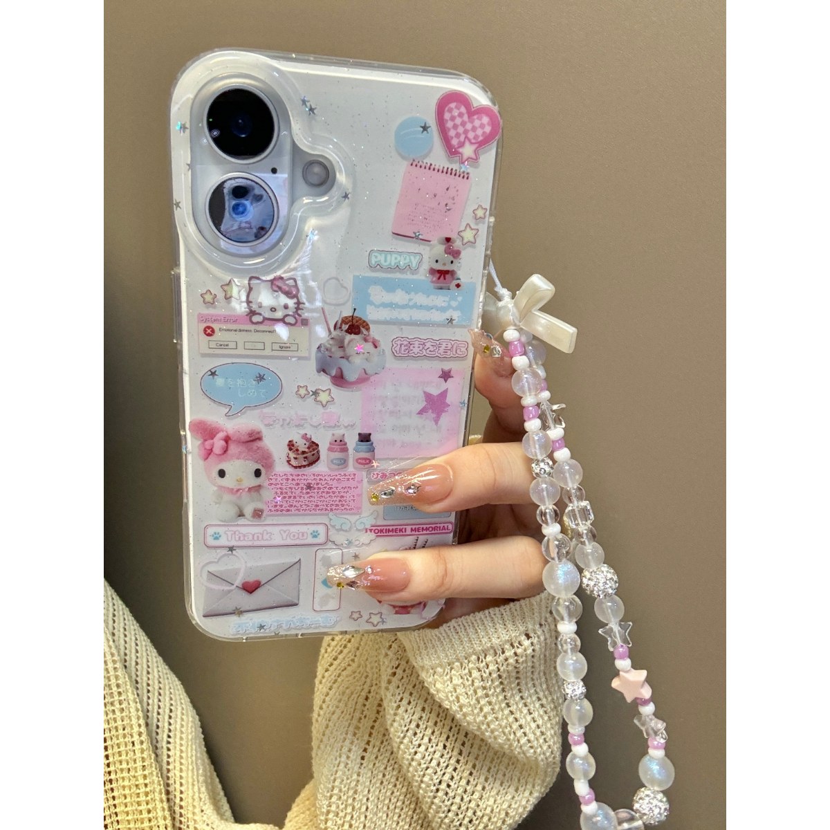 半塘壳野ins小众卡通星星甜品美乐蒂kt15适用16pro苹果16ProMax手机壳iPhone16全包14新款14Promax保护套13韩