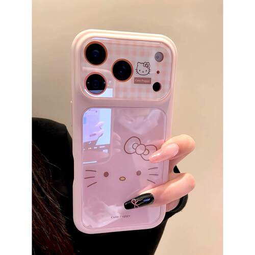 粉色秒变kt表情手机壳