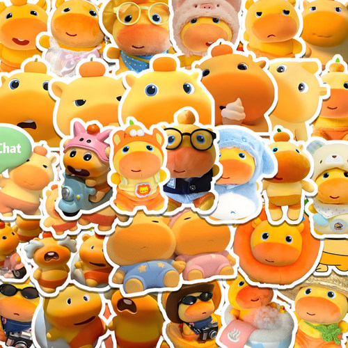 水豚噜噜150张贴纸卡通可爱装饰水杯吉他笔记本diy手账文具粘贴画