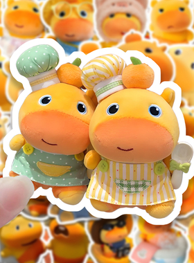 水豚噜噜周边可爱表情包卡通贴纸手账笔记本手机壳装饰粘贴画150