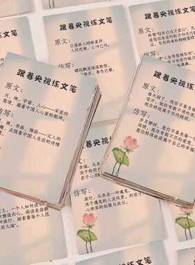 文笔仿写学习提升贴纸跟着央视练文笔diy手机壳笔记手帐贴画64张