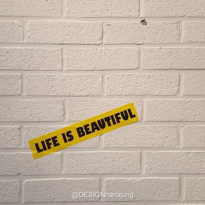 life is beautiful | 美丽人生 韩国风格 装饰墙贴 拍照道具