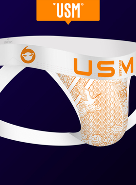 USM新款 个性性感显大男内裤 激凸性趣双丁内裤 国潮高端男士内裤