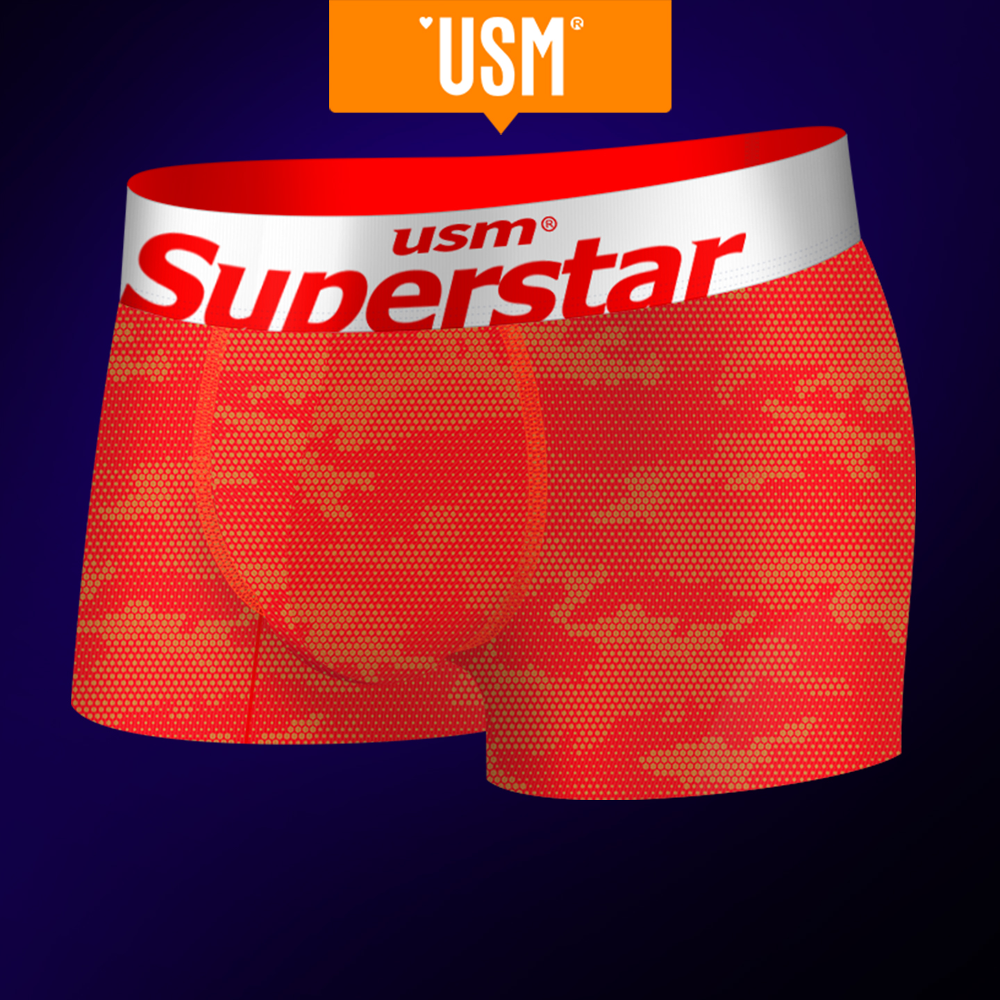 USM新品 高端超柔冰丝男士内裤 个性时尚迷彩国潮男内裤 吸汗速干