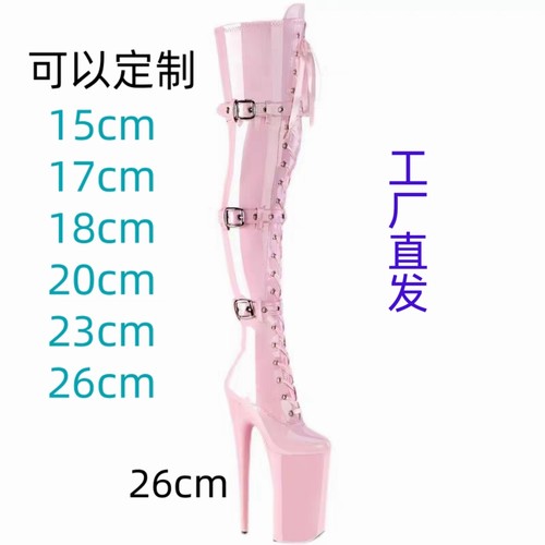 欧美过漆高靴细跟性感钢管舞走秀