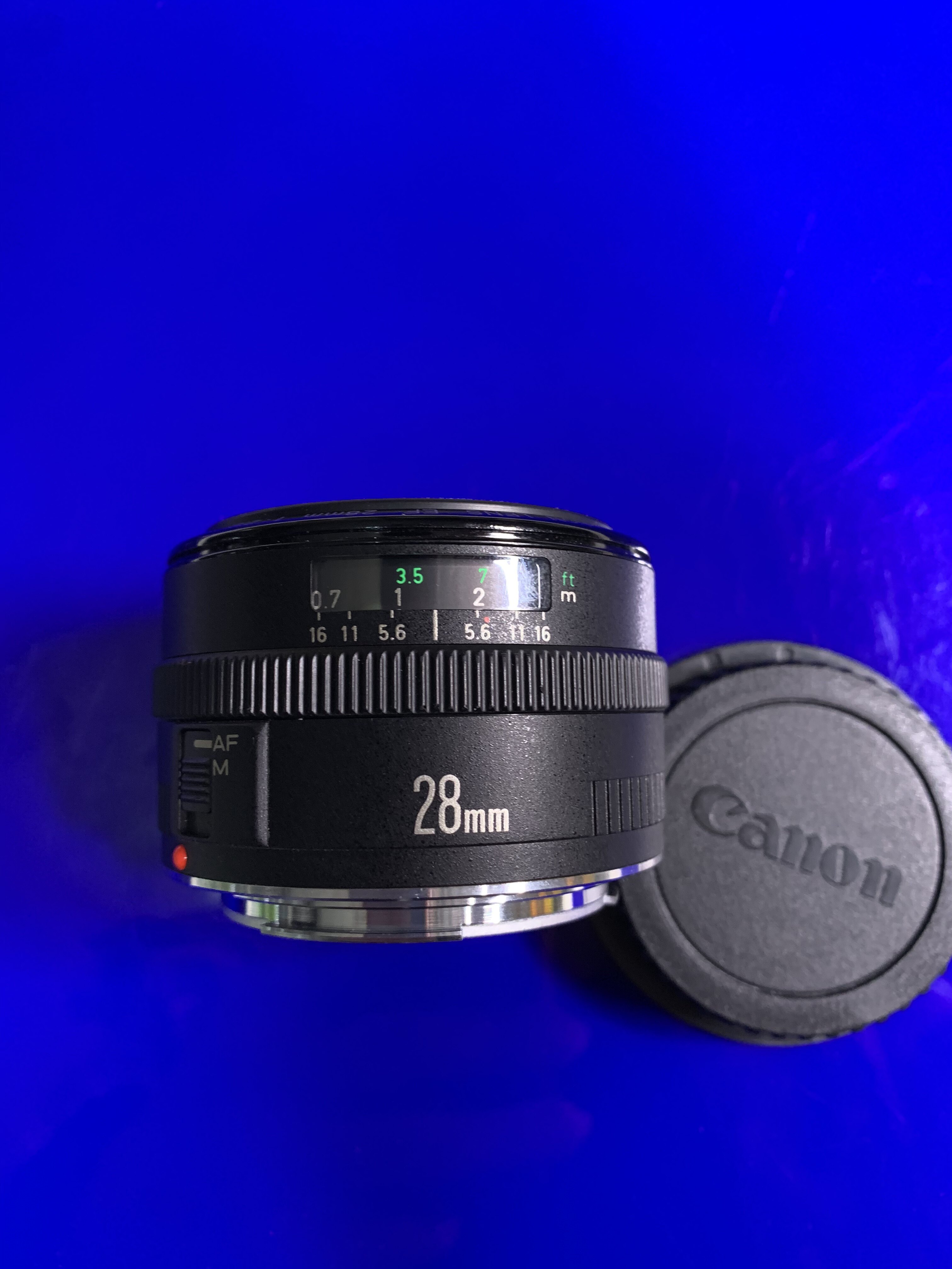 佳能EF 28mm/2.8 广角定焦自动镜头 大光圈风景人像定焦 全幅98新