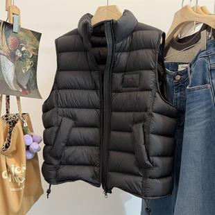 90白鸭绒羽绒马甲女背心外套 立领拉链无袖 泡芙感 轻盈保暖又舒适