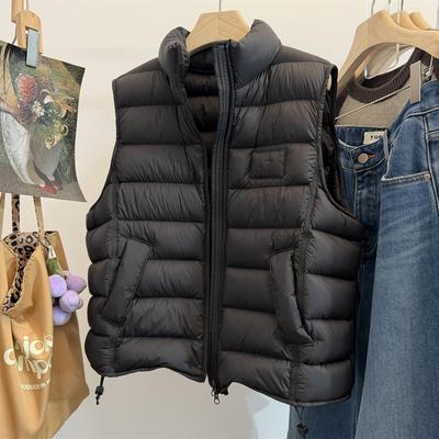 轻盈保暖白鸭绒羽绒马甲背心