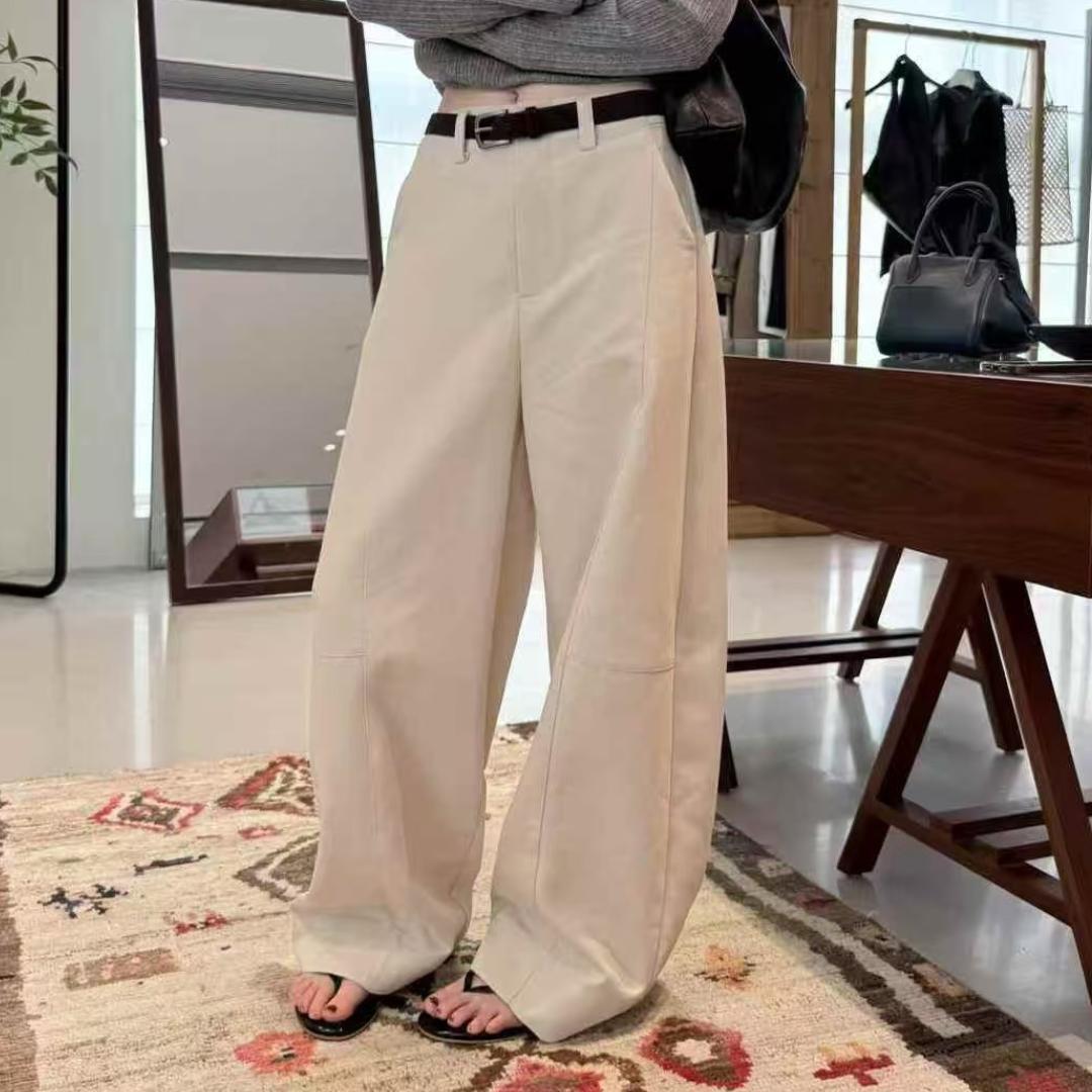 带腰带休闲显瘦宽松阔腿裤