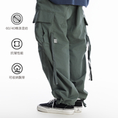 PINSKTBS 春秋日系复古休闲宽松纯色户外混纺机能口袋CHINO军裤 男
